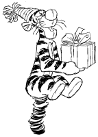 A coloring page of winnie the pooh - tigger